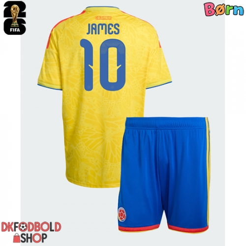Colombia James Rodriguez #10 Hjemmebanesæt Børn VM 2026 Kort ærmer (+ korte bukser)